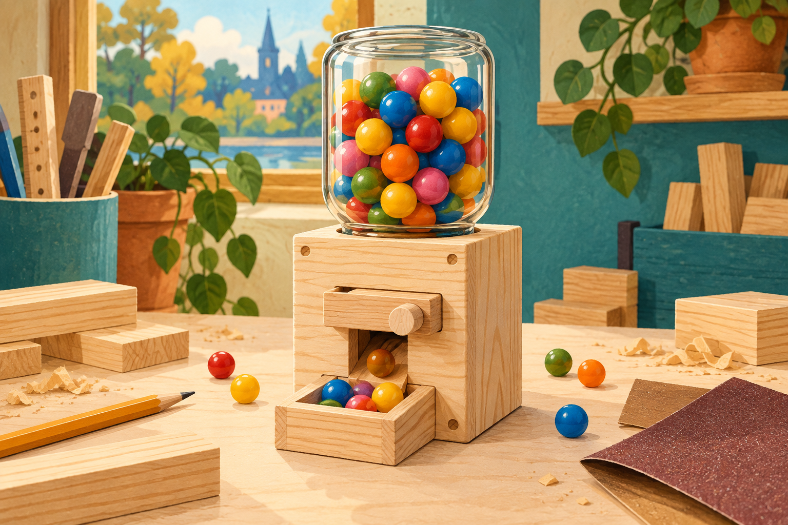 Atelier de construction d’un distributeur de bonbons